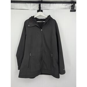 Marmot Soft Shell Fleece Lined Hooded Full Zip Women's XL Black CC-445R